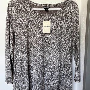 Lucky Brand Women's Top Size M Light Brown Cream New With Tags